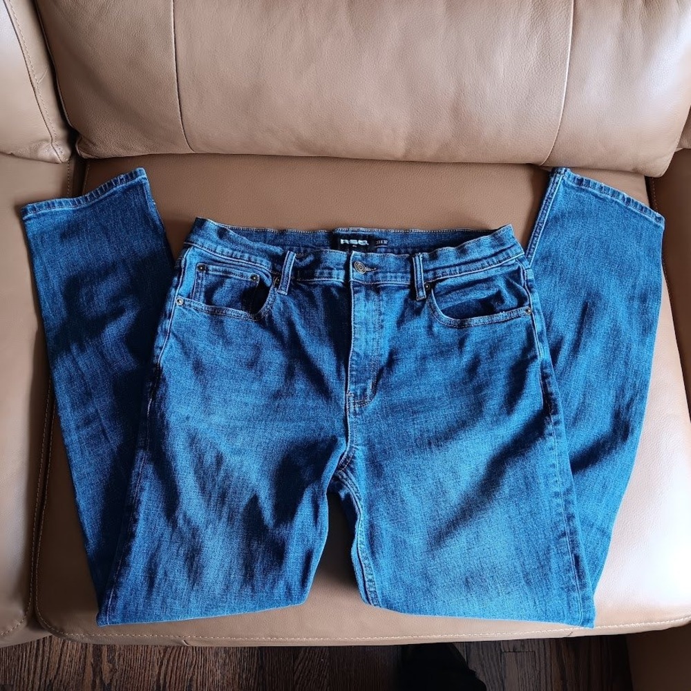 RSQ Slim Fit Jeans Mens 33x32 Medium Wash Blue Good Condition Denim - Picture 7 of 8